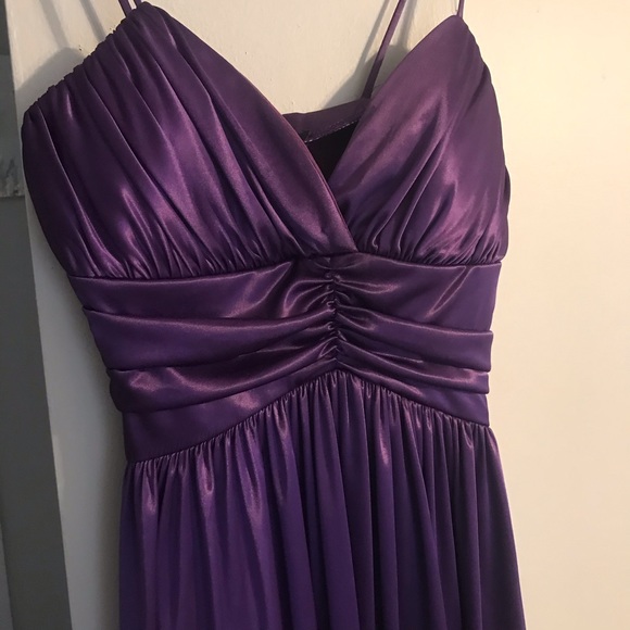 Purple Semi Formal Silk Dress - Picture 2 of 9